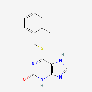 molecular formula C13H12N4OS B12597690 6-(o-tolylmethylsulfanyl)-9H-purin-2-ol CAS No. 646510-64-7