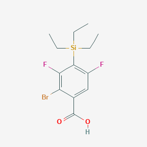 molecular formula C13H17BrF2O2Si B12597698 Benzoic acid, 2-bromo-3,5-difluoro-4-(triethylsilyl)- CAS No. 651027-12-2