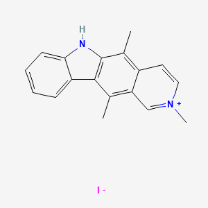 molecular formula C18H17IN2 B1259782 2-Methylellipticinium iodide CAS No. 66604-68-0