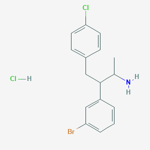 molecular formula C16H18BrCl2N B12597887 Benzenepropanamine, b-(3-bromophenyl)-4-chloro-a-methyl-, (Hydrochloride) (9CI) 