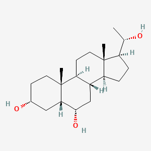 molecular formula C21H36O3 B1259800 5beta-Pregnane-3alpha,6alpha,20alpha-triol CAS No. 4420-37-5