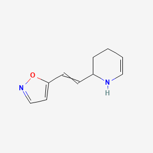 molecular formula C10H12N2O B12598019 2-[2-(1,2-Oxazol-5-yl)ethenyl]-1,2,3,4-tetrahydropyridine CAS No. 651314-34-0