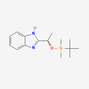 molecular formula C15H24N2OSi B12598136 2-[(1S)-1-{[tert-Butyl(dimethyl)silyl]oxy}ethyl]-1H-benzimidazole CAS No. 648429-04-3