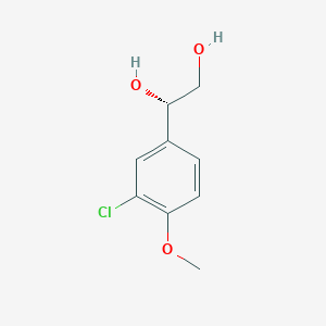 molecular formula C9H11ClO3 B12598151 (1S)-1-(3-chloro-4-methoxyphenyl)ethane-1,2-diol CAS No. 647026-58-2