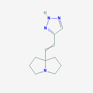 molecular formula C11H16N4 B12598161 7a-[2-(2H-1,2,3-Triazol-4-yl)ethenyl]hexahydro-1H-pyrrolizine CAS No. 651314-24-8