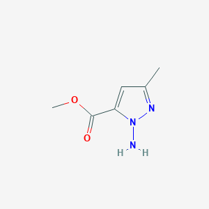 molecular formula C6H9N3O2 B125983 Methyl 1-amino-3-methyl-1H-pyrazole-5-carboxylate CAS No. 150017-57-5