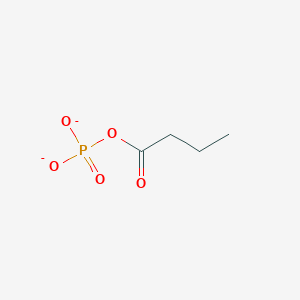 molecular formula C4H7O5P-2 B1259838 Butanoyl phosphate 