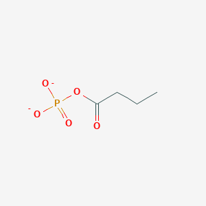 Butanoyl phosphate(2-)