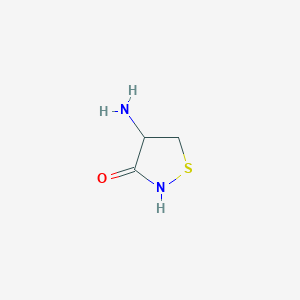 molecular formula C3H6N2OS B1259843 4-Amino-3-isothiazolidinone 