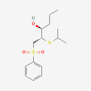 molecular formula C15H24O3S2 B12598443 (2S,3S)-1-(Benzenesulfonyl)-2-[(propan-2-yl)sulfanyl]hexan-3-ol CAS No. 649748-88-9