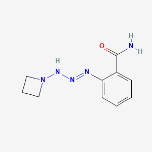 molecular formula C10H13N5O B12598474 2-[(1E)-3-(Azetidin-1-yl)triaz-1-en-1-yl]benzamide CAS No. 642462-96-2