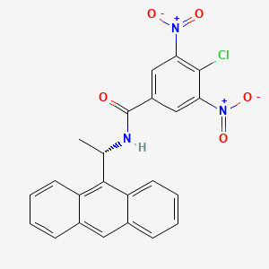 molecular formula C23H16ClN3O5 B12598488 N-[(1S)-1-(Anthracen-9-yl)ethyl]-4-chloro-3,5-dinitrobenzamide CAS No. 648909-34-6