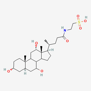 2-[[(4R)-4-[(3R,5R,7R,10S,12S,13R,17R)-3,7,12-trihydroxy-10,13-dimethyl-2,3,4,5,6,7,8,9,11,12,14,15,16,17-tetradecahydro-1H-cyclopenta[a]phenanthren-17-yl]pentanoyl]amino]ethanesulfonic acid