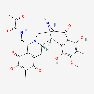N-[[(1R,2S,10R,13R)-16,19-dihydroxy-7,18-dimethoxy-6,17,21-trimethyl-5,8,14-trioxo-11,21-diazapentacyclo[11.7.1.02,11.04,9.015,20]henicosa-4(9),6,15(20),16,18-pentaen-10-yl]methyl]-2-oxopropanamide