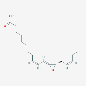 molecular formula C18H27O3- B1259864 (9Z,15Z)-(13S)-12,13-epoxyoctadeca-9,11,15-trienoate 