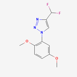 molecular formula C11H11F2N3O2 B12598653 4-(Difluoromethyl)-1-(2,5-dimethoxyphenyl)triazole CAS No. 916151-10-5