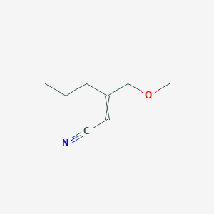 molecular formula C8H13NO B12598696 3-(Methoxymethyl)hex-2-enenitrile CAS No. 647854-10-2