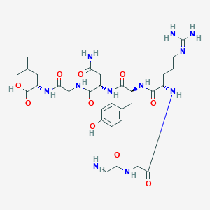 molecular formula C31H49N11O10 B12598793 Glycylglycyl-N~5~-(diaminomethylidene)-L-ornithyl-L-tyrosyl-L-asparaginylglycyl-L-leucine CAS No. 872494-42-3