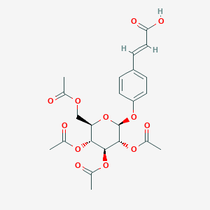 molecular formula C23H26O12 B1259881 Acetylated p-gluco cinnamic acid 