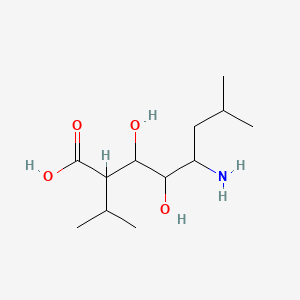 5-Amino-3,4-dihydroxy-7-methyl-2-propan-2-yloctanoic acid