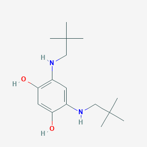 molecular formula C16H28N2O2 B12599063 1,3-Benzenediol, 4,6-bis[(2,2-dimethylpropyl)amino]- CAS No. 649767-95-3