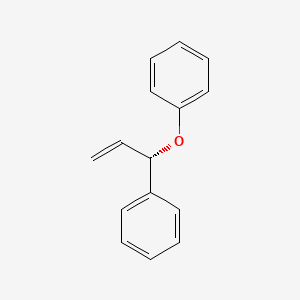 molecular formula C15H14O B12599353 Benzene, [(1S)-1-phenoxy-2-propenyl]- CAS No. 638166-20-8