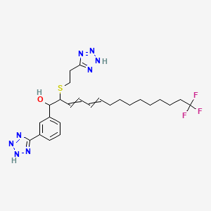 15,15,15-trifluoro-2-[2-(2H-tetrazol-5-yl)ethylsulfanyl]-1-[3-(2H-tetrazol-5-yl)phenyl]pentadeca-3,5-dien-1-ol