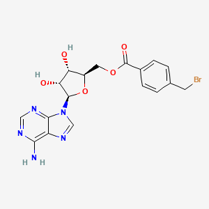 ((2R,3S,4R,5R)-5-(6-Amino-9H-purin-9-yl)-3,4-dihydroxytetrahydrofuran-2-yl)methyl 4-(bromomethyl)benzoate