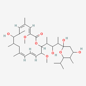 (3Z,5Z,11Z,13E)-16-[4-(2,4-dihydroxy-5-methyl-6-propan-2-yloxan-2-yl)-3-hydroxypentan-2-yl]-8-hydroxy-3,15-dimethoxy-5,7,9,11-tetramethyl-1-oxacyclohexadeca-3,5,11,13-tetraen-2-one