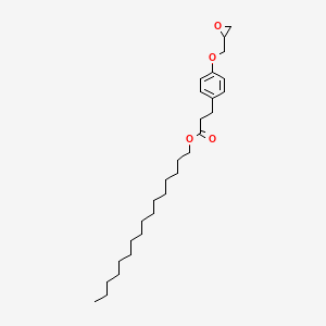 molecular formula C28H46O4 B12599452 Hexadecyl 3-{4-[(oxiran-2-yl)methoxy]phenyl}propanoate CAS No. 884337-23-9