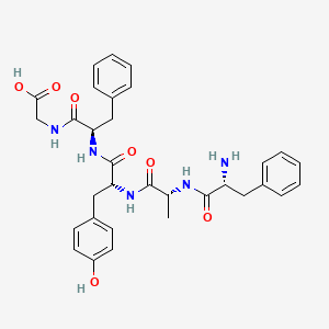 molecular formula C32H37N5O7 B12599507 D-Phenylalanyl-D-alanyl-D-tyrosyl-D-phenylalanylglycine CAS No. 644997-48-8