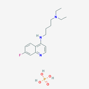 molecular formula C17H27FN3O4P B12599525 N',N'-diethyl-N-(7-fluoroquinolin-4-yl)butane-1,4-diamine;phosphoric acid CAS No. 645406-87-7