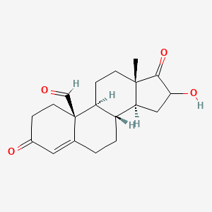(8R,9S,10S,13S,14S)-16-hydroxy-13-methyl-3,17-dioxo-2,6,7,8,9,11,12,14,15,16-decahydro-1H-cyclopenta[a]phenanthrene-10-carbaldehyde