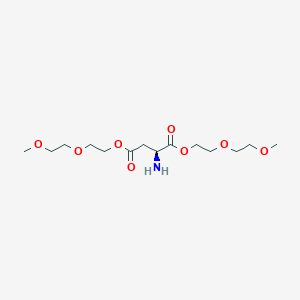 molecular formula C14H27NO8 B12599553 Bis[2-(2-methoxyethoxy)ethyl] L-aspartate CAS No. 646530-54-3