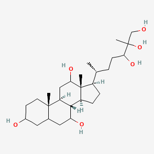 (8R,9S,10S,13R,14S,17R)-10,13-dimethyl-17-[(2R)-5,6,7-trihydroxy-6-methylheptan-2-yl]-2,3,4,5,6,7,8,9,11,12,14,15,16,17-tetradecahydro-1H-cyclopenta[a]phenanthrene-3,7,12-triol