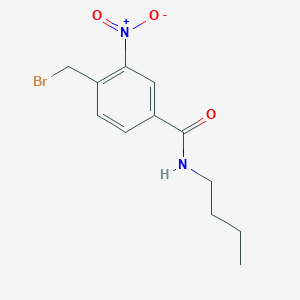 molecular formula C12H15BrN2O3 B12599580 4-(Bromomethyl)-N-butyl-3-nitrobenzamide CAS No. 651026-72-1