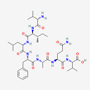 molecular formula C39H64N8O9 B12599587 L-Valyl-L-isoleucyl-L-leucyl-L-phenylalanyl-L-alanyl-L-glutaminyl-L-valine CAS No. 648883-56-1