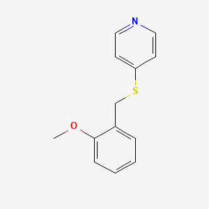 molecular formula C13H13NOS B12599667 4-[(2-Methoxyphenyl)methylsulfanyl]pyridine CAS No. 646511-24-2