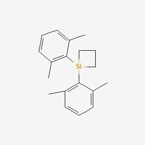 molecular formula C19H24Si B12599806 1,1-Bis(2,6-dimethylphenyl)siletane CAS No. 646522-65-8