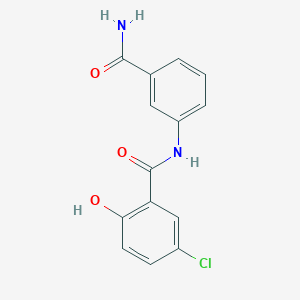 molecular formula C14H11ClN2O3 B12599936 N-(3-Carbamoylphenyl)-5-chloro-2-hydroxybenzamide CAS No. 634185-85-6