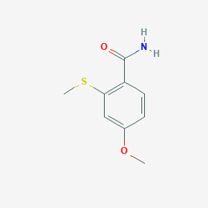 molecular formula C9H11NO2S B12599967 4-Methoxy-2-(methylsulfanyl)benzamide CAS No. 633313-77-6