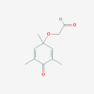 molecular formula C11H14O3 B12599983 [(1,3,5-Trimethyl-4-oxocyclohexa-2,5-dien-1-yl)oxy]acetaldehyde CAS No. 881181-61-9