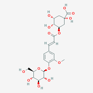 molecular formula C23H30O14 B1260005 5-O-(4'-[beta-D-glucopyranosyl]-trans-feruloyl)quinic acid 