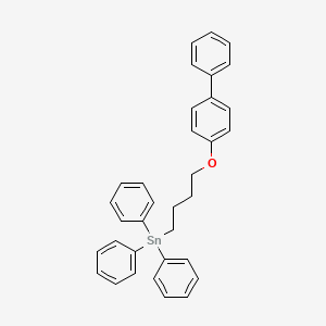 molecular formula C34H32OSn B12600051 {4-[([1,1'-Biphenyl]-4-yl)oxy]butyl}(triphenyl)stannane CAS No. 648930-62-5