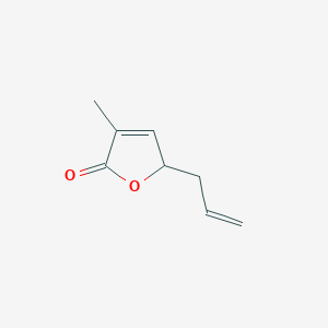 molecular formula C8H10O2 B12600067 2(5H)-Furanone, 3-methyl-5-(2-propenyl)- CAS No. 646504-95-2