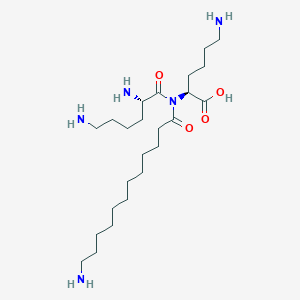 molecular formula C24H49N5O4 B12600085 L-Lysyl-N~2~-(12-aminododecanoyl)-L-lysine CAS No. 882172-07-8