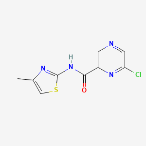 molecular formula C9H7ClN4OS B12600107 6-Chloro-N-(4-methyl-1,3-thiazol-2-yl)pyrazine-2-carboxamide CAS No. 879547-28-1
