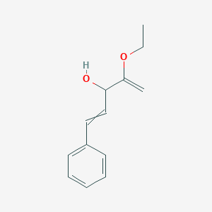 molecular formula C13H16O2 B12600119 4-Ethoxy-1-phenylpenta-1,4-dien-3-ol CAS No. 649570-43-4