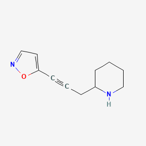 molecular formula C11H14N2O B12600120 Piperidine, 2-[3-(5-isoxazolyl)-2-propynyl]- CAS No. 651314-76-0
