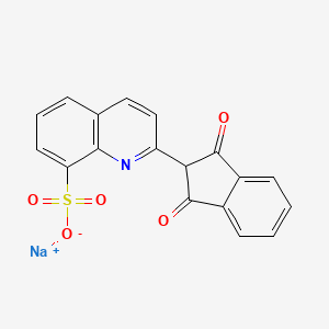 B1260013 Sodium 2-(2,3-dihydro-1,3-dioxo-1H-inden-2-yl)quinoline-8-sulphonate CAS No. 84864-69-7